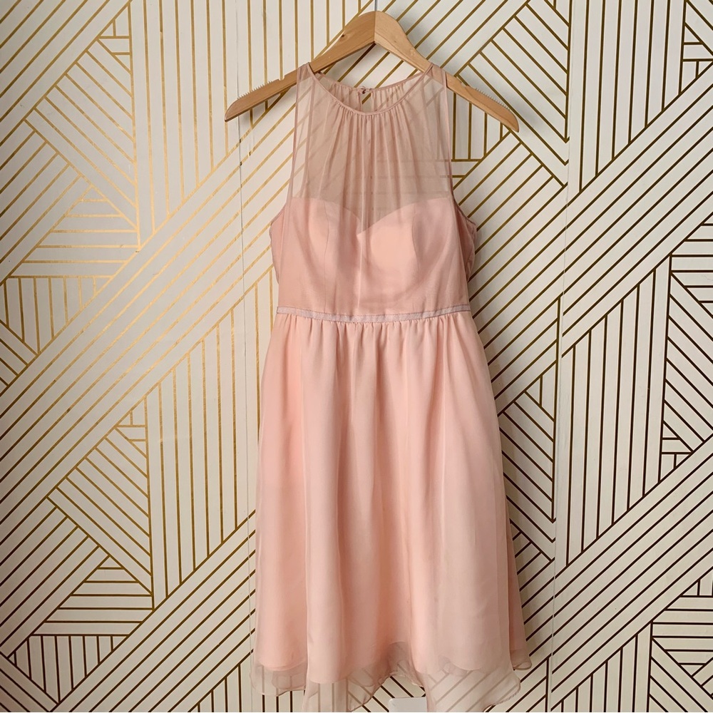 Hitherto chiffon overlay Georgina Fit & flare Dress BHLDN (Anthropologie)  0